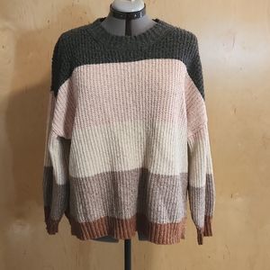 American Eagle color block knit sweater